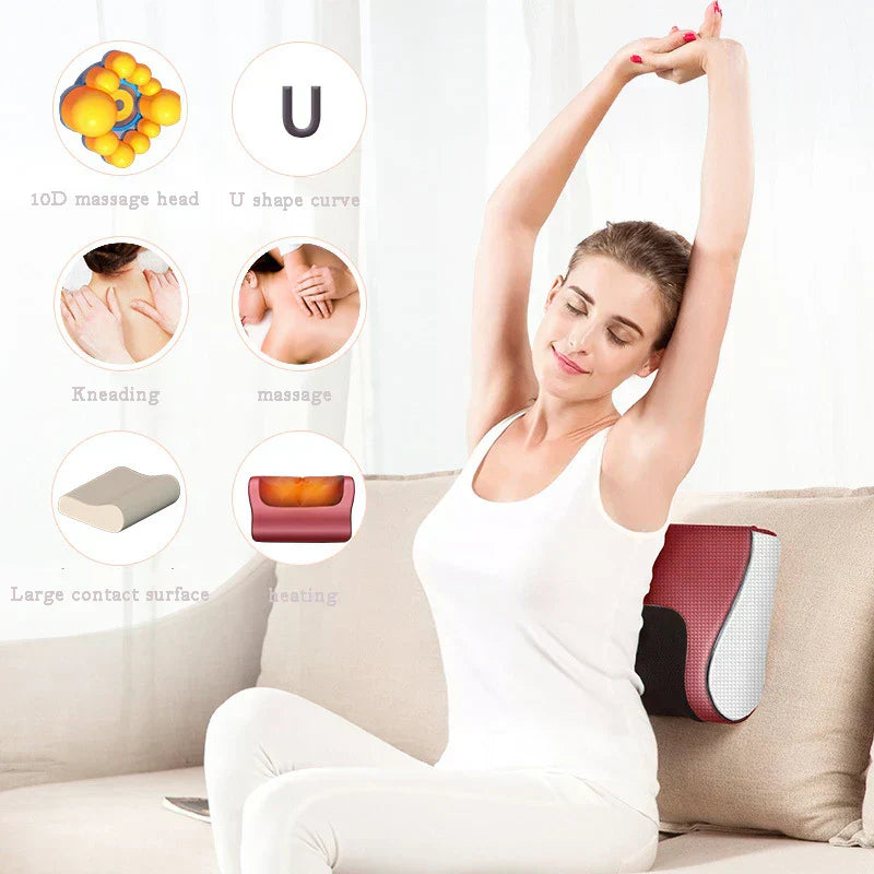 Tijarat™ Red Pillow Massager – جهاز تدليك الوسادة الحمراء