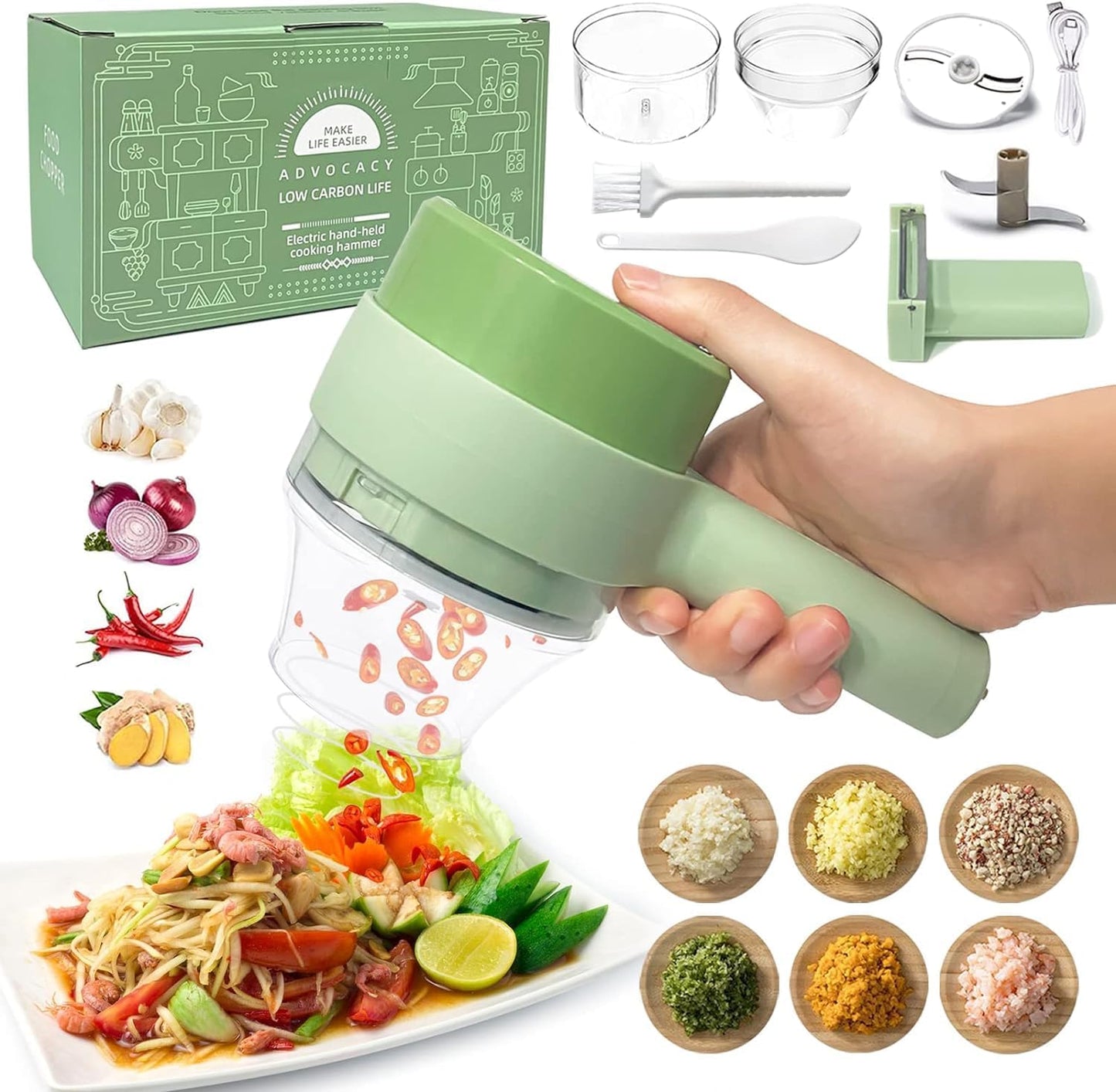 Mini USB Chopper – For Garlic, Onion & Veggies